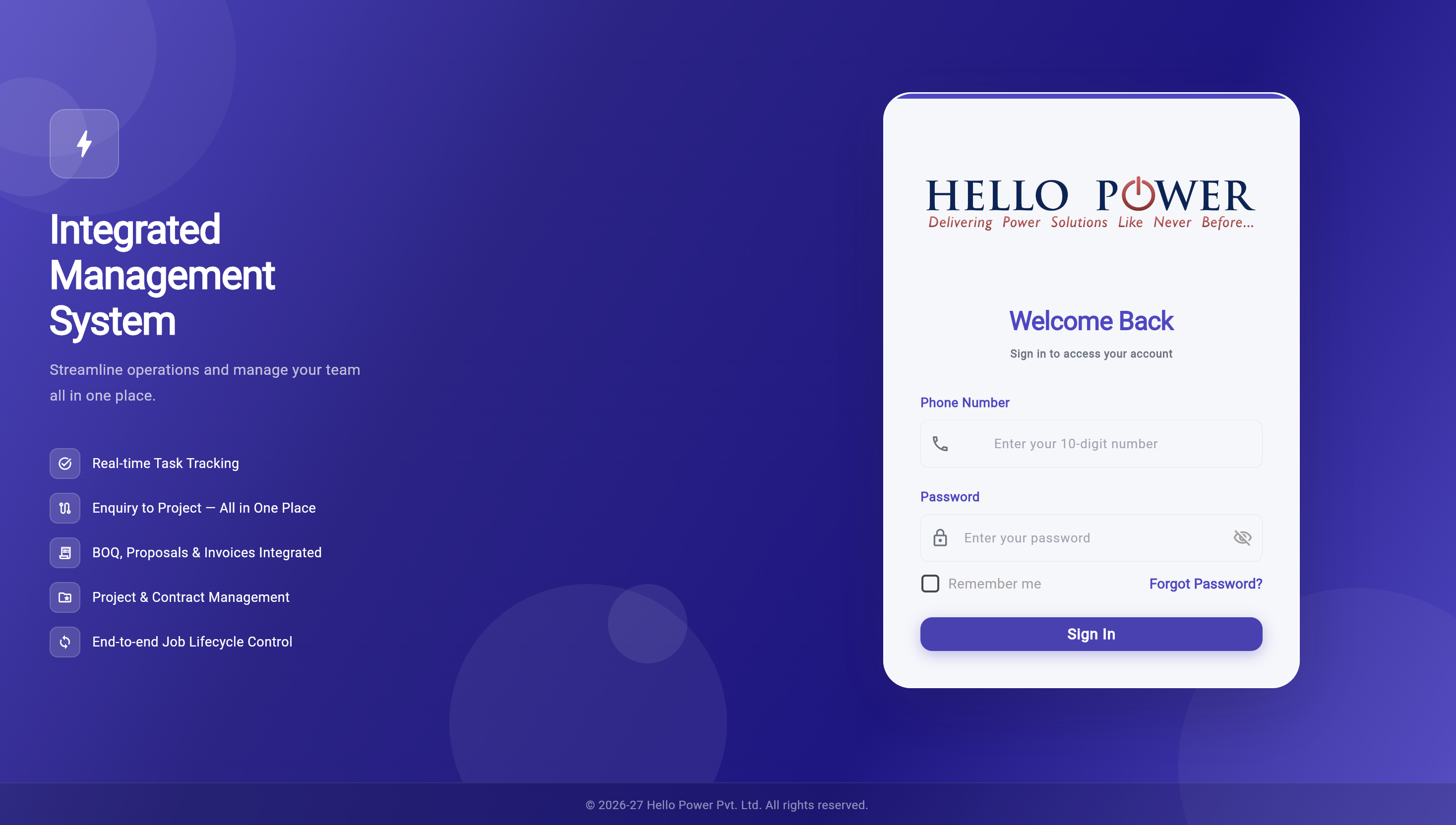 Integrated Office Management System screenshot